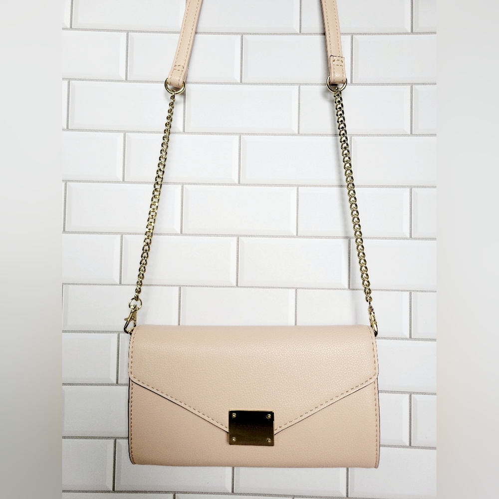 Pink Faux Leather Express Crossbody Handbag